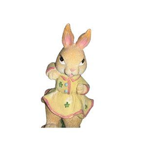 Backyard Bunnies Bunny Gardens Figurine Girl Bunny Rabbit limited edition